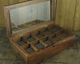 10 Slot Classic Watch Box Wood Display Case Organizer Jewelry Storage
