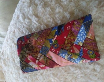 Japanese style fabric mobile phone sleeve/glasses case