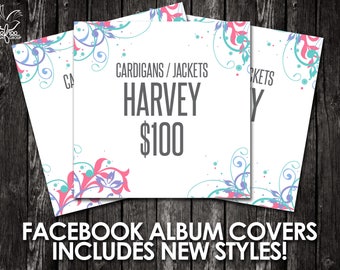 Facebook Album Covers - Includes Newest Styles and Pricing! - Instant Download! - Facebook Graphics