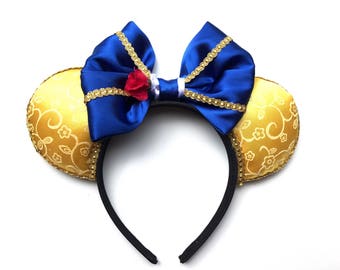 Beauty and the Beast Ears, Belle, Tale as Old as Time, Be our Guest, Mickey Mouse, Minnie Mouse, Disney Ears, Princess Belle