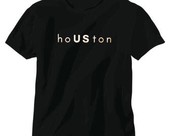 Gold hoUSton Hurricane Harvey Shirt - MADE IN TEXAS