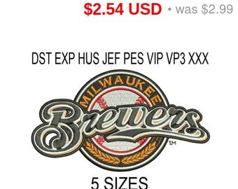 TODAY SALE 15% Milwaukee Brewers logo machine embroidery design / embroidery designs / INSTANT download machine embroidery pattern