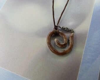 ceramic spiral pendant necklace