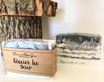 Glacier Ice for men Soap Bar - Natural Soap - Handmade Soap - Man Soap - Beard Soap - Olive Oil Soap - Activated Charcoal Soap - Musky Soap