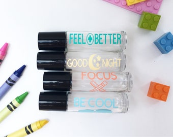 Kid's Roller Bottle Labels - Kid's Essential Oil Label Collection - Back to School Essentials