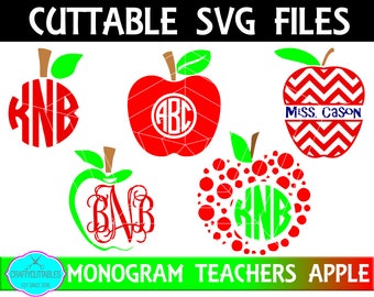 Download Teacher monogram svg | Etsy