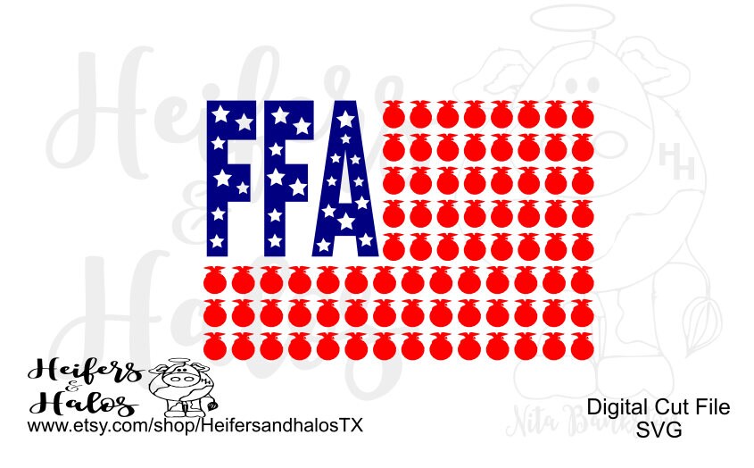 FFA flag svg . pdf png eps cut file for cricut and