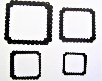 4 sets of die cut embellishment frames