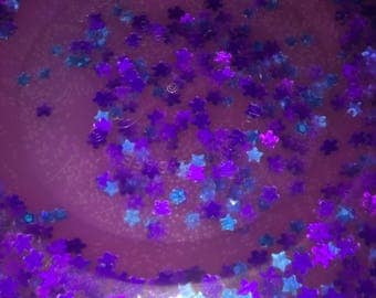 Blueberry Color shifting blue with iridescent stars