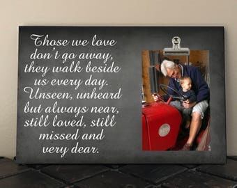 In Loving MEMORY Frame, Those we Love don't Go Away They Walk Beside us Every Day, BEREAVEMENT Gift, Lost Loved One Photo Frame