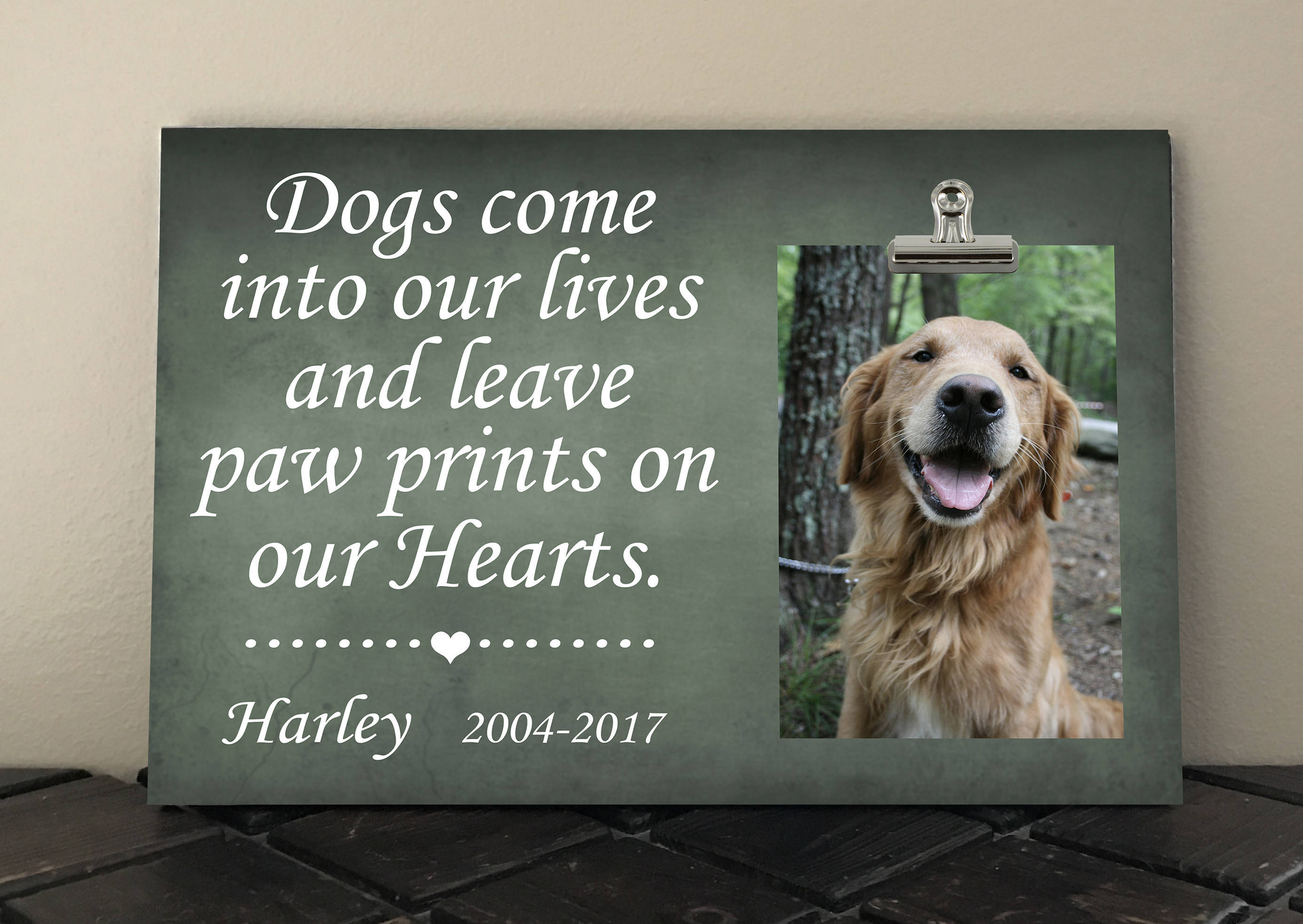 Pet Memorial Frame Dogs Come Into Our Lives And Leave Paw