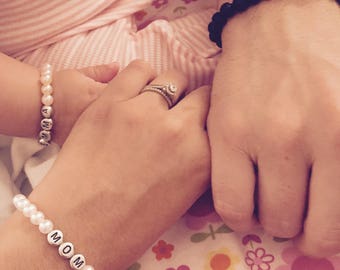 Baby Bracelet Personalized, baby name bracelet, Name Bracelet, Baby Bracelet, Newborn Bracelet, Daddy and Me Outfits, Toddler Bracelet,