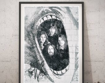 Pink Floyd The Wall Art pink floyd posters | etsy Pink Floyd The Wall Art pink floyd posters | etsy