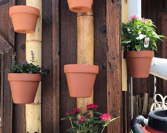 Bamboo Flower Pot Hanger 3 Pots Bamboo Flower Pot Hanger 3 Pots