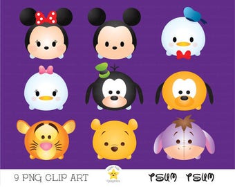 Tsum tsum clipart, tsum tsum graphics, disney tsum tsum, intstant download, party, baby shower, printable