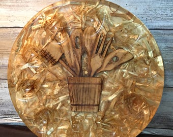 Vintage 1960s /1970s Lucite Deviled Egg Plate Platter Round MCM Mid Century