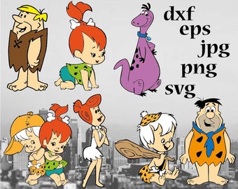 Freed Flintstone - Cutting Files and Clipart Svg Png Eps Dxf Jpg Digital Graphic Design Instant Download Commercial Use