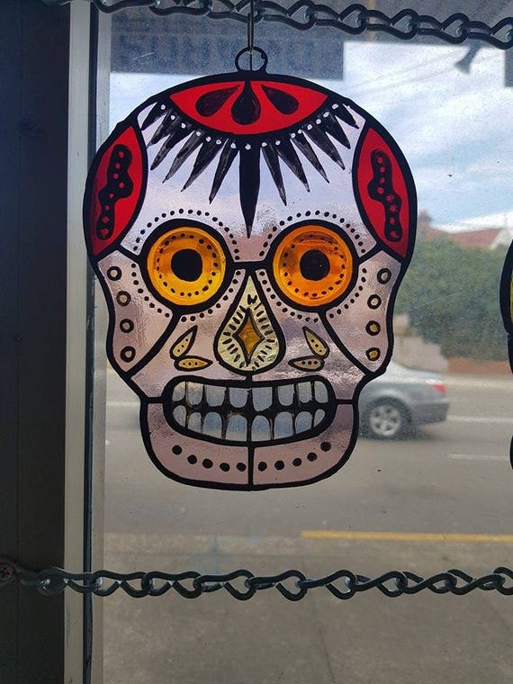 Stained Glass Sugar Skull
