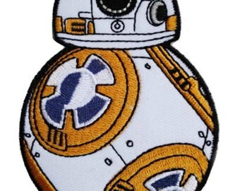 FREE SHIPPING-Domestic-InspireMeByAudrey Star Wars BB8 Full Body Patch Embroidered Sew/Iron-on Patch/Applique 3.5"x2.5"