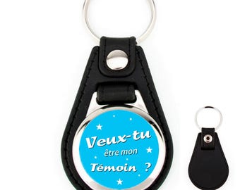 Leather key fob will you be my best man?