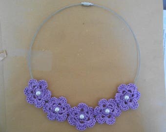crochet jewelry flower