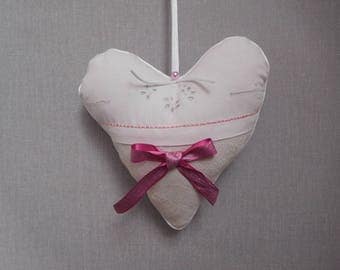 heart door and old embroidery
