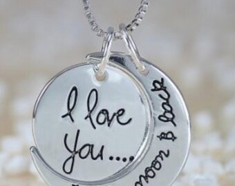 I love you to the moon and back necklace