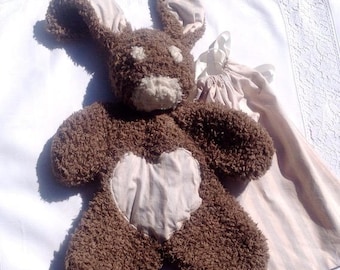 Stuffed plush soft brown rabbit