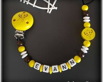 Pacifier clip and Pearl Personalized engraving