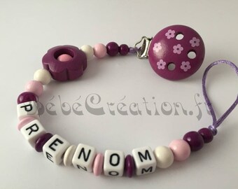 Personalized pacifier plum flower