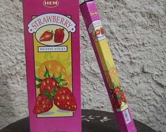 Box of 20 sticks of incense for scenting your home fruit strawberry