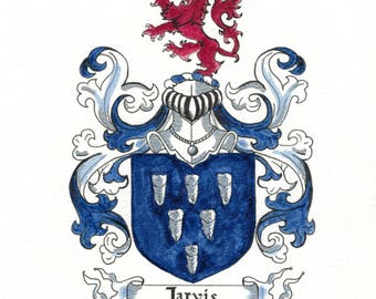 COAT OF ARMS. Family Seal, Family Crest, Custom 8x10 Coat of Arms.