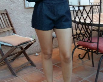 high waisted denim shorts