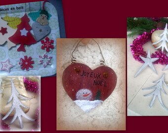 SET of 13 wooden ornaments * for Christmas