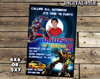 Transformers Invitation,Transformers Birthday Invitation,Transformers,Transformers Birthday Party,Boy Invitation,Transformers Invite