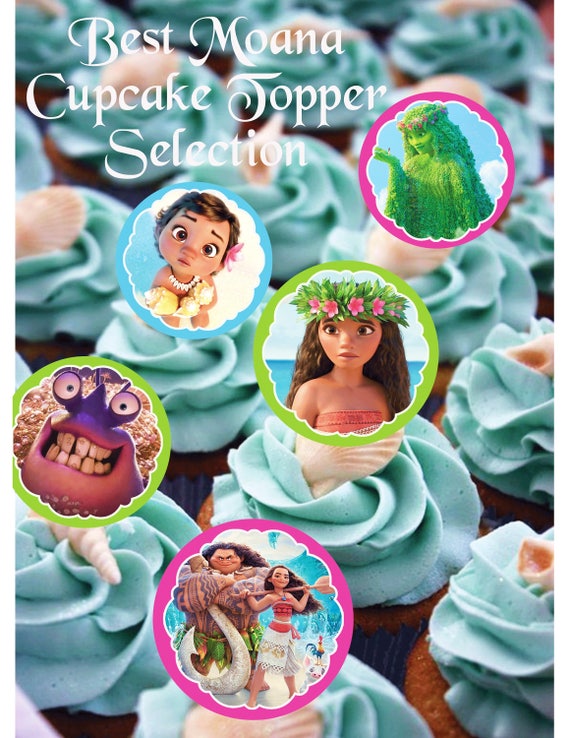 INSTANT Download Moana Cupcake Toppers Printable Cupcake