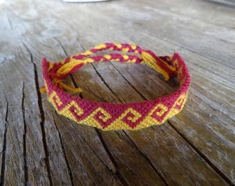 Bracelet brésilien motif vague grecque