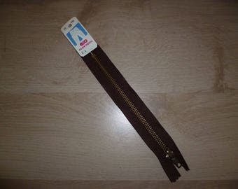 Zipper 18 cm chocolate color