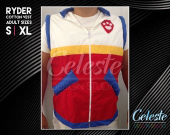 PAW PATROL VEST, Ryder Inspired Vest Adult Sizes, Paw Patrol Inspired Vest, Made to order