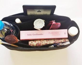 Bag Purse insert for Mulberry bags felt purse organizer one bottle holder and 6 additional pockets Purse insert with 6 pockets fast shipping