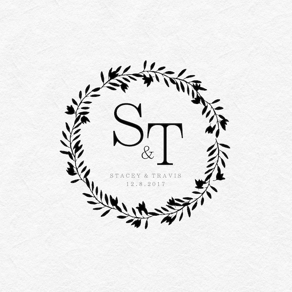 Custom Wedding Monogram Wedding Logo Design Couples Logo