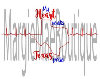 My heart beats Texas Pride Digital Download