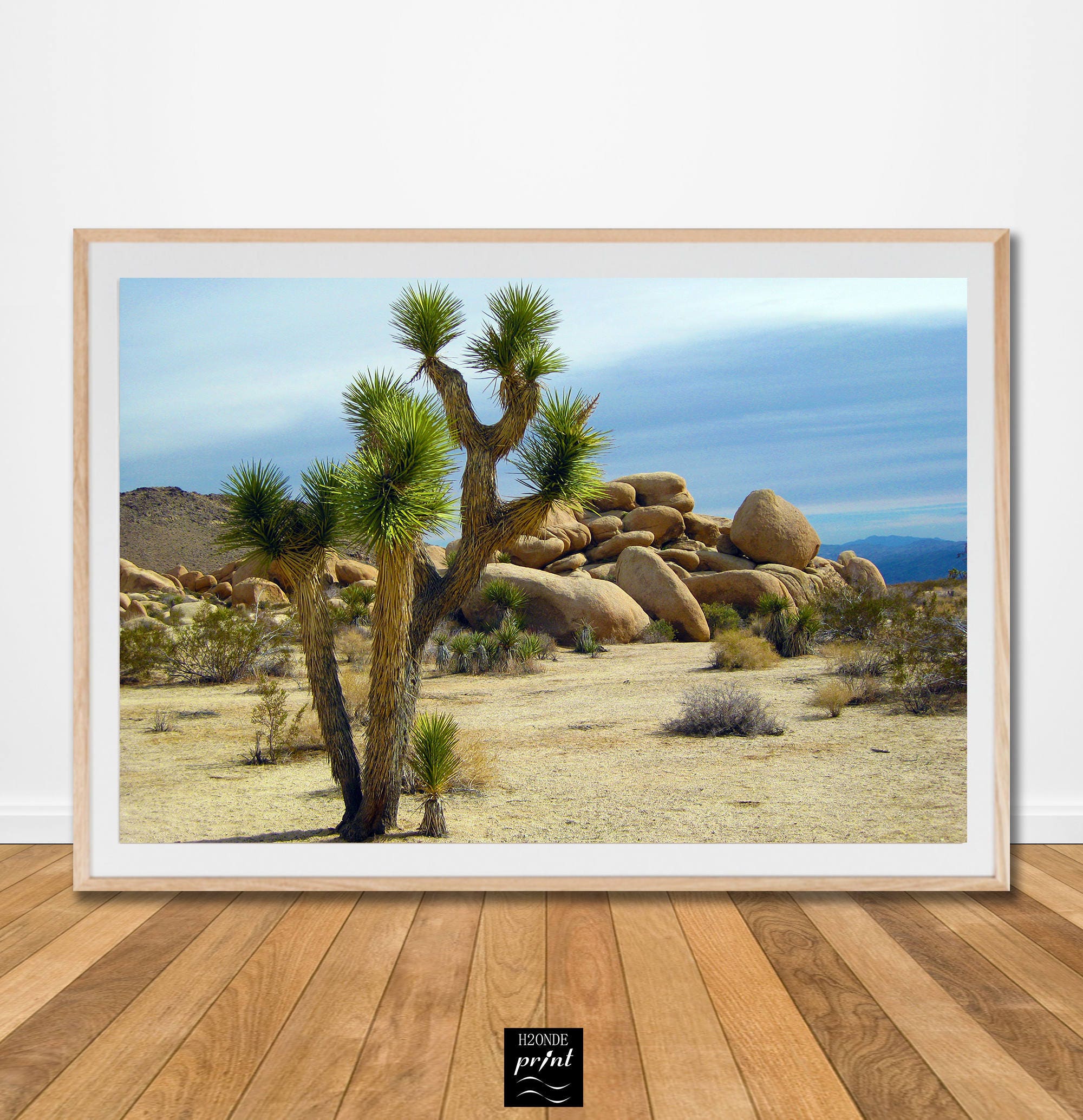 Joshua tree park print poster wall art desert california palm