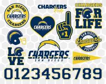 San Diego Chargers SVG, San Diego Chargers Files, Instant Download Football Files, Cricut, Cameo, Vinyl Machine, DXF EPS png jpg pdf - 033