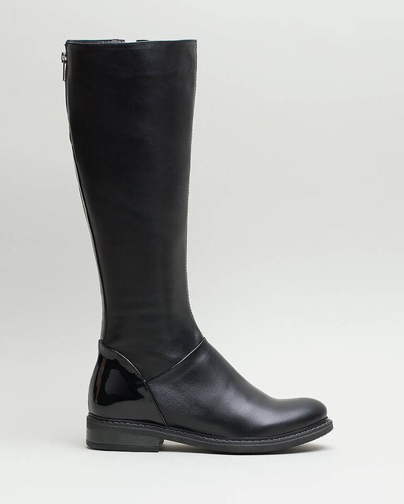 knee high boots with track soles