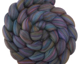 Custom Blended 100% Merino Wool Roving Top - 4 oz. CALYPSO - Spinning Felting Fiber