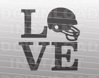 LOVE Football SVG File,Football Helmet SVG,Football Shirt svg,Sports svg,Ladies TShirt svg -Commercial & Personal Use- For Silhouette,Cricut
