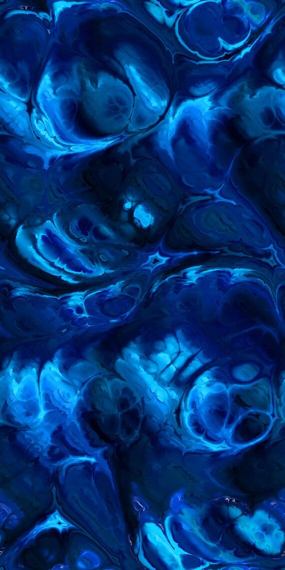 Artist Handmade Blue Gorgeous Performance Knit Fabric Fiber Art Mixed Media Lightening Storm