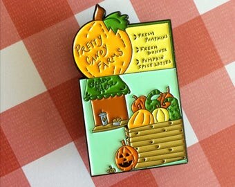 PUMPKIN STAND Pin Street enamel pin