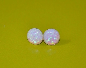 Australian Opal stud earrings, Sterling Silver Earrings, 925 Silver, Fashion Jewelry, Opal Jewelry